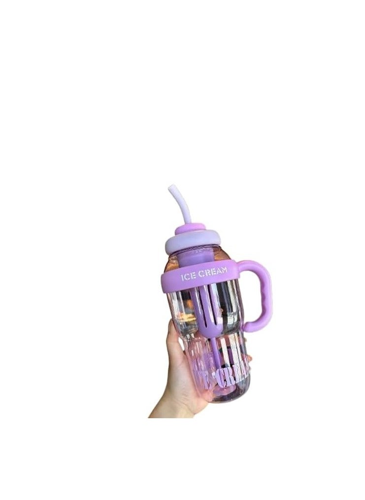 Generic - Water Bottle with Strong Handle - Practical and Comfortable Design OM (Purple) - Image 1