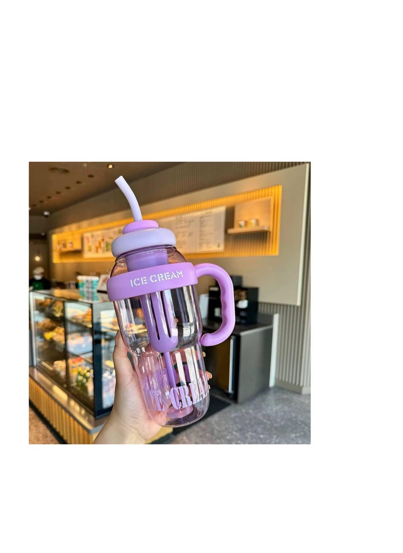 Generic - Water Bottle with Strong Handle - Practical and Comfortable Design OM (Purple) - Image 1