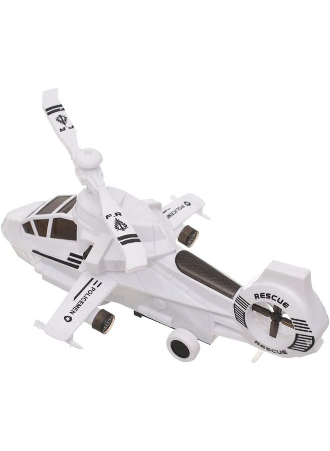 TOY GARDEN Battery-Operated Police Helicopter Toy for Kids | Musical Light-Up Copter with Obstacle Avoidance, 360° Rotation & LED Effects | Bump & Go Action Aircraft Toy for Boys & Girls Ages 3+ - Image 2