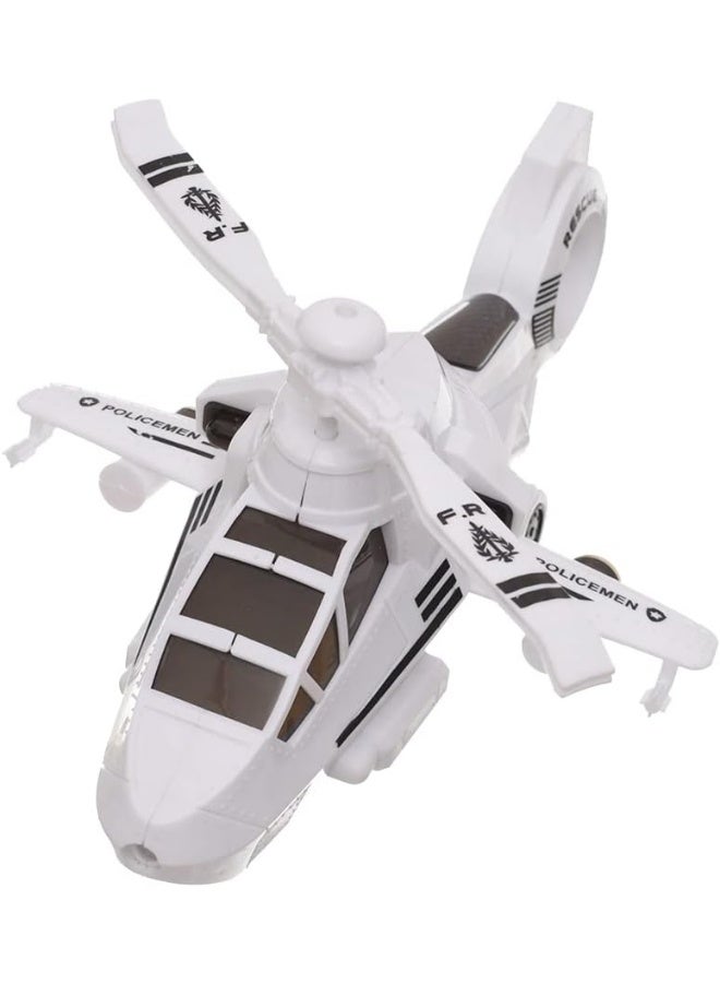 TOY GARDEN Battery-Operated Police Helicopter Toy for Kids | Musical Light-Up Copter with Obstacle Avoidance, 360° Rotation & LED Effects | Bump & Go Action Aircraft Toy for Boys & Girls Ages 3+ - Image 3