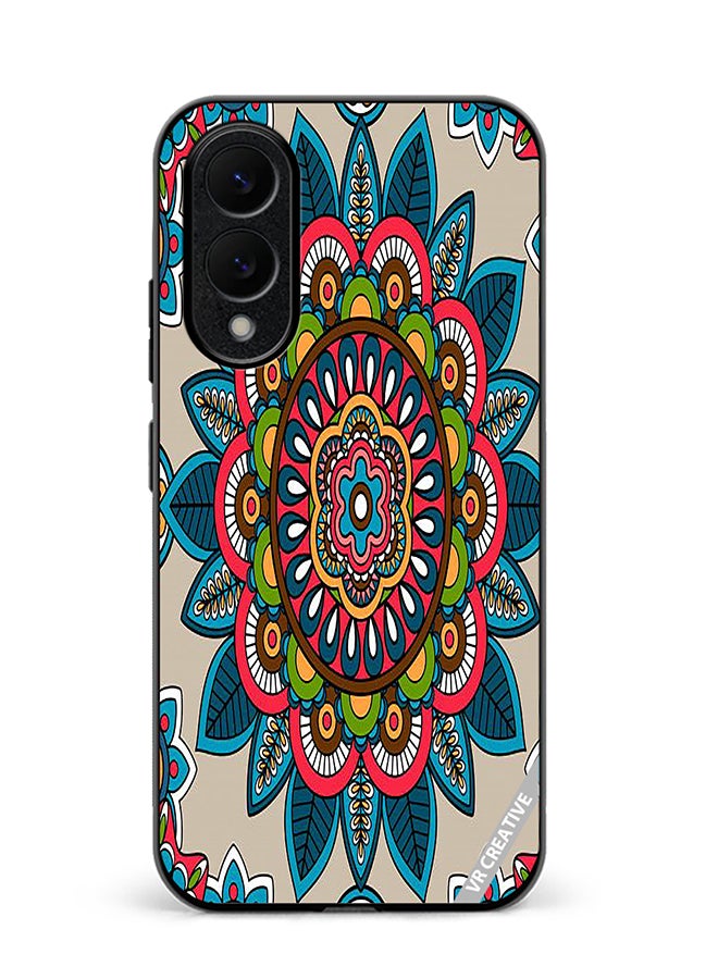 VR CREATIVE Protective Case Cover For Samsung Galaxy S25 Edge Indian Mandala Design Multicolour