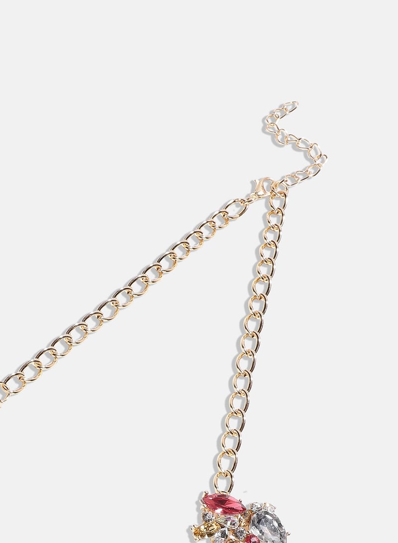 SOHI Party Crystal Artificial Necklace Jewellery - Image 4