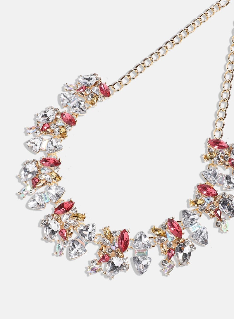SOHI Party Crystal Artificial Necklace Jewellery - Image 2