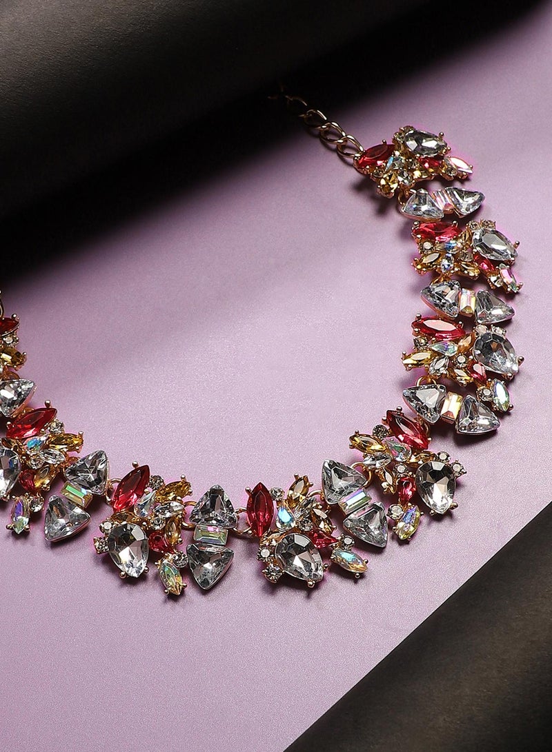 SOHI Party Crystal Artificial Necklace Jewellery - Image 3