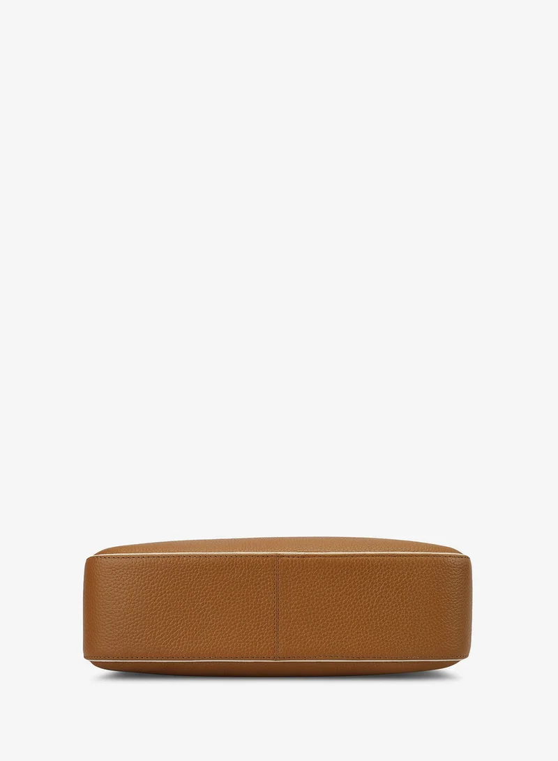 Da Milano Caramel Medium Wax Leather Hobo - Caramel for Women | Best Price UAE