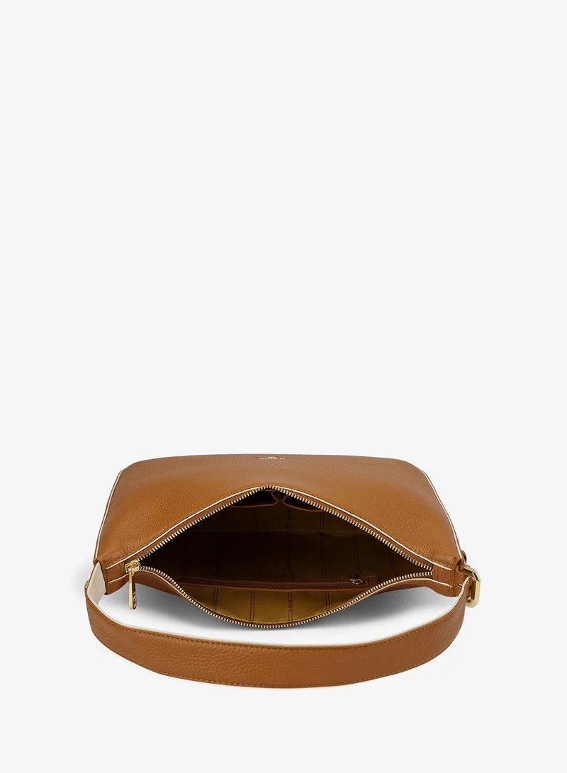 Da Milano Caramel Medium Wax Leather Hobo - Caramel for Women | Best Price UAE