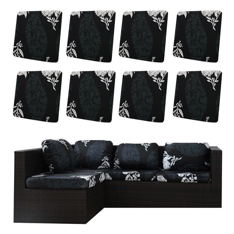 SUKAIKEQA Outdoor Cushion Covers Set,8PCS Waterproof Patio Furniture Couch Seat Slipcovers, Replacement for Sofa Sectional Chair(Coverï¼ŒOnly) - Image 1
