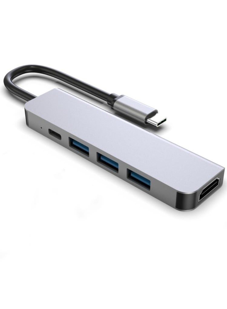 Beauenty Multi-Function 5 In 1 Hub with HDTV Port and 3 USB Ports and USB-C Port and Type-C Port - Image 1