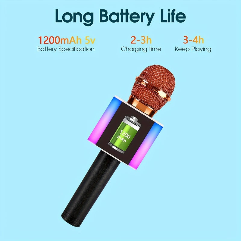 Silver Wireless Karaoke Microphone All In One Portable System For Parties - Image 5