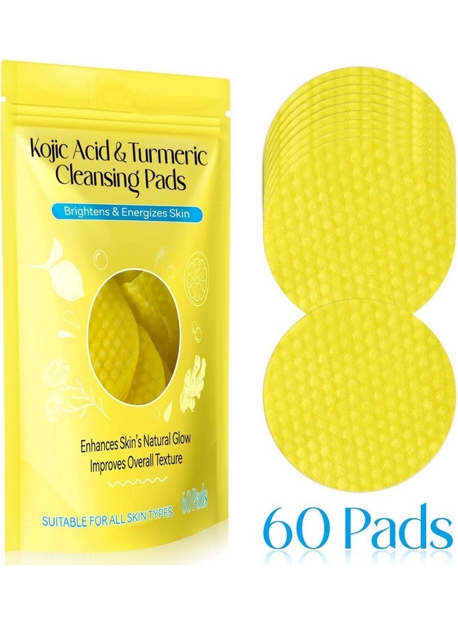 KHODEX Turmeric & Kojic Acid Face Cleansing Pads for Dark Spots, Skin Brightening & Acne Prevention | Vitamin C, Retinol & Chamomile Hydrolat | For Women & Men | All Skin Type | 60 Pieces Pack of 1 - Image 2