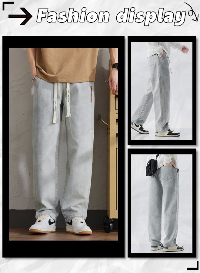 Men's long denim pants summer casual jeans breathable lightweight everyday wear outdoor pants - Image 2