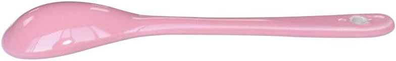 Albedel Pink 6 pcs Porcelain Egg Spoons Ceramic Spoons 4.7 inch Coffee Dessert Yogurt Tea Milky Tea - Image 3