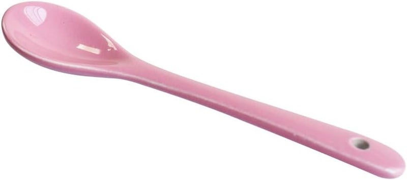 Albedel Pink 6 pcs Porcelain Egg Spoons Ceramic Spoons 4.7 inch Coffee Dessert Yogurt Tea Milky Tea - Image 5