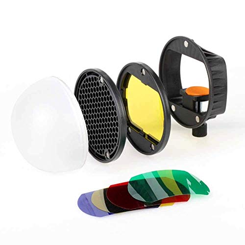 HIFFIN MagDome Color Filter Reflector Honeycomb Diffuser Ball Photo Accessories Kits for GODOX YONGNUO Canon Nikon Sony Flash Replace AK-R1 S-R1 Compatibility for Godox YONGNUO TRIOPO etc. - Image 1