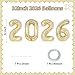 KALOR 32 Inch 2026 Light Gold Foil Number Balloons 2026 New Years Decorations for 2026 Happy New Year Eve and Graduations Party Supplies - Image 4