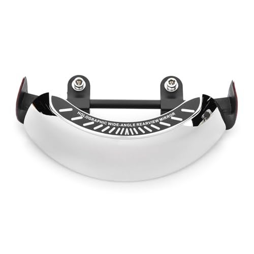 KIMISS Motorcycle Rearview Mirror, Motorcycle Rear View Mirror Chromed 180 Ultra Wide Angle Central Windscreen Mount Universal - Image 3