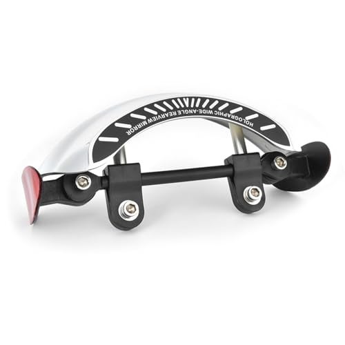 KIMISS Motorcycle Rearview Mirror, Motorcycle Rear View Mirror Chromed 180 Ultra Wide Angle Central Windscreen Mount Universal - Image 1