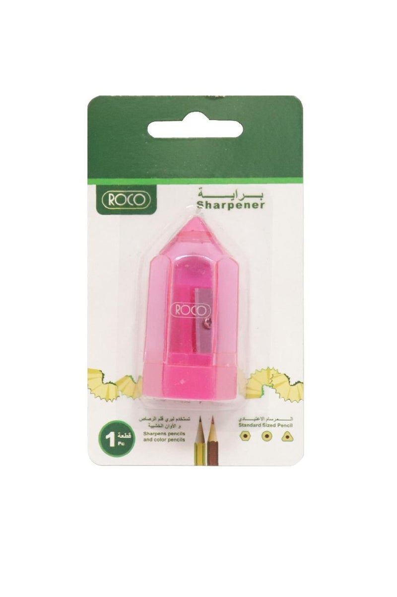 روكو مبراة جيب ذات فتحة واحدة بألوان متنوعة