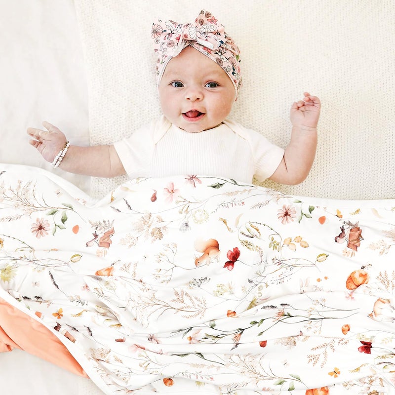 GRSSDER Baby Blankets Super Soft Jersey Knit Swaddle Blanket for Baby Girls and Boys, Double Layer Receiving Blankets 34 x 44 Inches, Extra Large for Baby Swaddling, Dream Print - Image 5