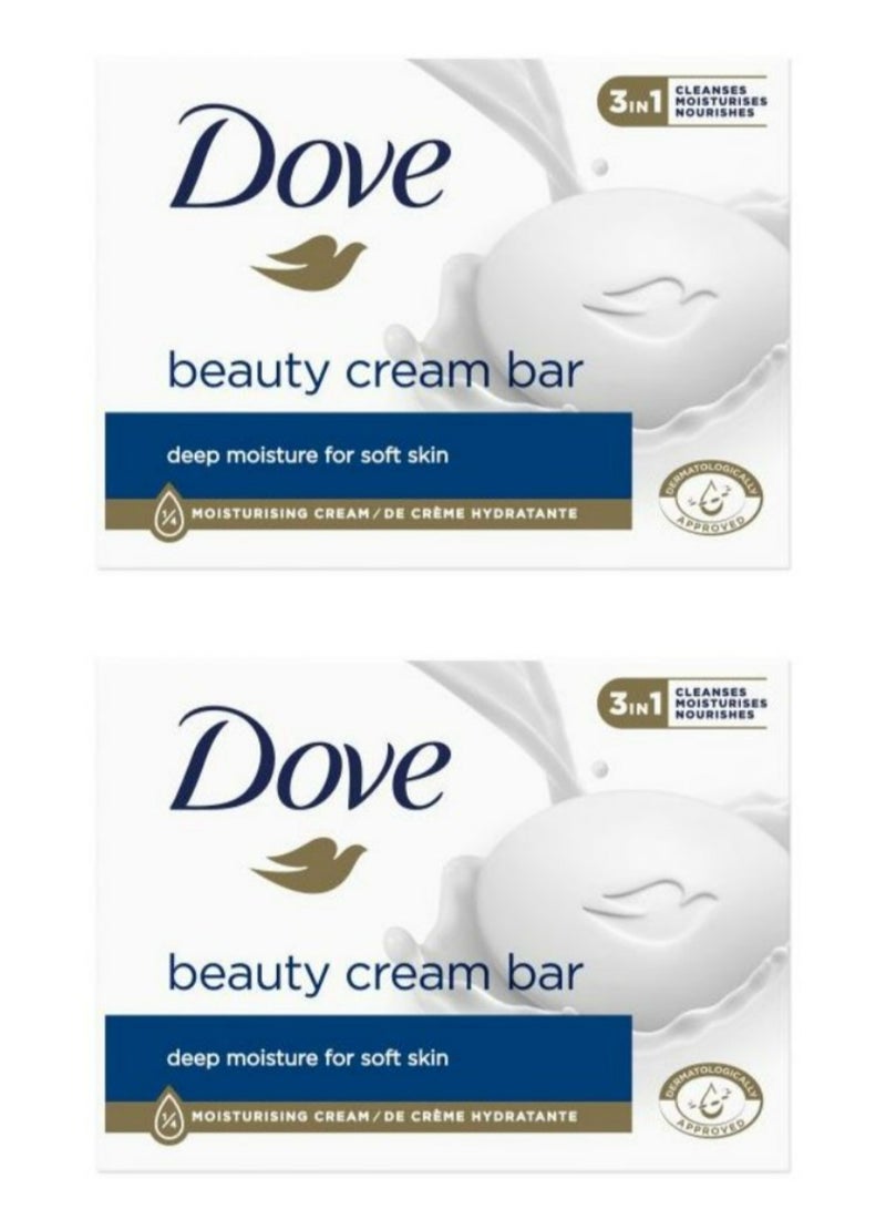 دوف قالب صابون بيوتي كريم مرطب عميق للبشرة الناعمة 135 جرام 2 قطعة - Image 1