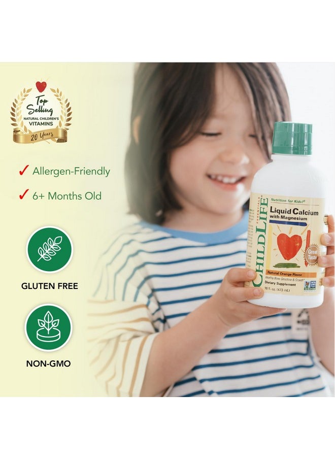 CHILDLIFE ESSENTIALS - ChildLife Essentials Liquid Calcium Supplement for Kids - Baby Calcium with Magnesium, Zinc, and Vitamin D3 - Orange Flavor, 16 fl oz (2 Pack) - Image 1