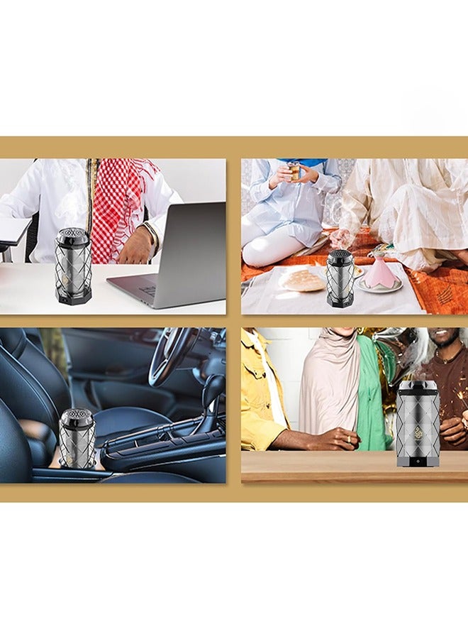 بخون مبخرة كهربائية فل دايموند قابلة لإعادة الشحن للسيارة والمنزل بمنفذ USB Type-C زجاجي رمادي - Image 5