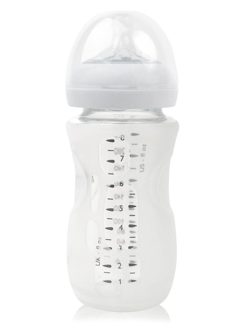 Olababy Silicone Sleeve for Avent Natural Glass Baby Bottles (8 oz, Translucent) - Image 2