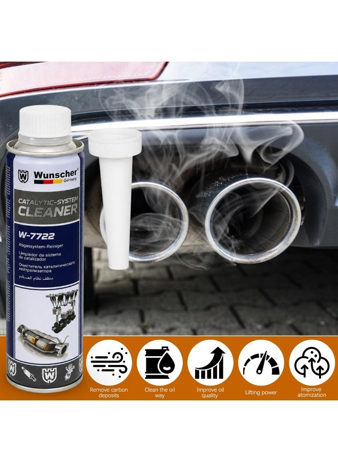Wunscher Catalytic System Cleaner W-7722 300ML, Catalytic Converter & Exhaust System Cleaner for Petrol and Diesel Engines, Carbon & Soot Deposit Cleaner, DPF System Care Fuel Additive - Image 3