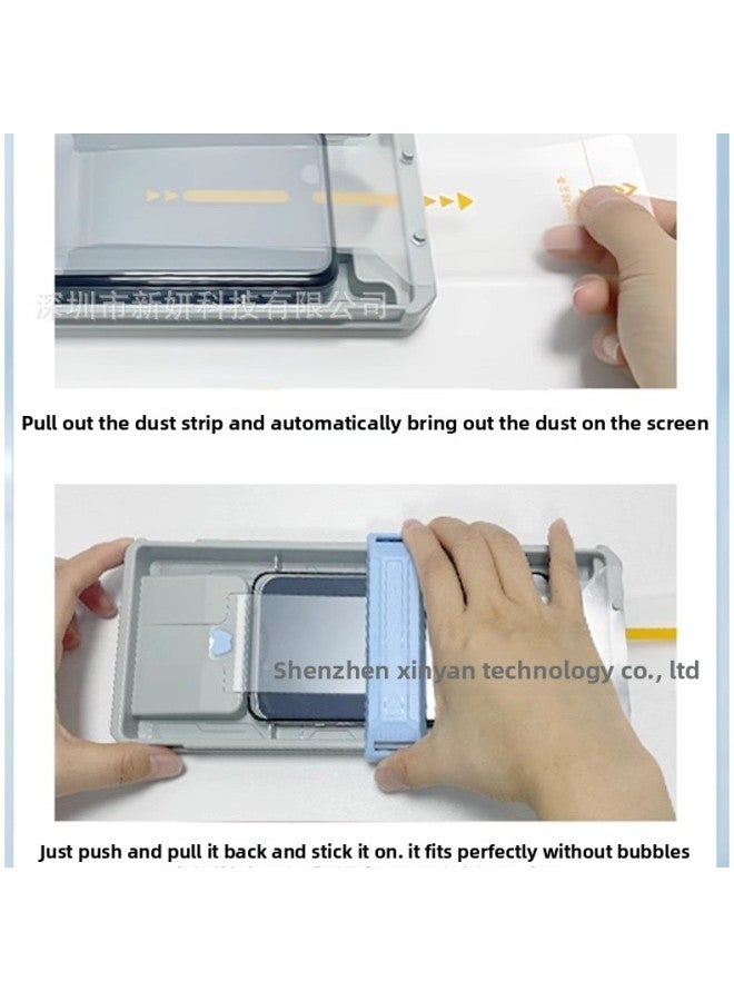 Applicable To For Xiaomi 15u Full Glue Unlocking Tempered Film Artifact Version Ultrasonic Second Solution Mi15pro Mobile Phone Protective Film-Color:0.18 High Aluminum Electroplated Full Glue Tempered Film Roller Version [bare Film]-Size:For Xiaomi 15 [unlocked Version]  - Image 3