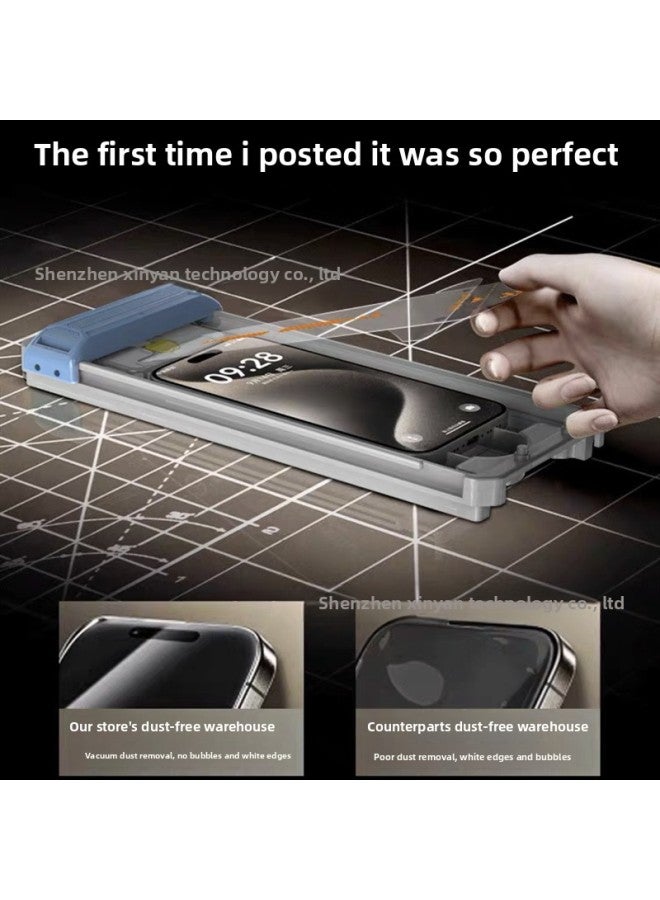 Applicable To For Xiaomi 15u Full Glue Unlocking Tempered Film Artifact Version Ultrasonic Second Solution Mi15pro Mobile Phone Protective Film-Color:0.18 High Aluminum Electroplated Full Glue Tempered Film Roller Version [bare Film]-Size:For Xiaomi 15 [unlocked Version]  - Image 4
