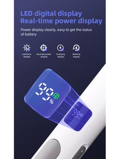 WEIDASI 2 In1 USB Rechargeable Electric Mosquito Swatter Electric Fly Swatter with Power Display WD-991 White  - Image 4