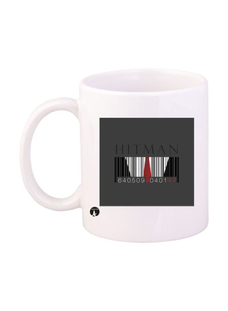 RKN Hitman Video Game Printed Mug White Black 11 ounce