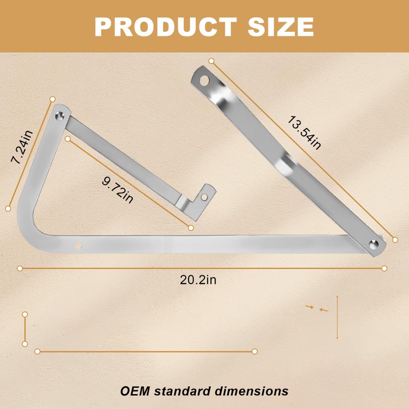 Lynzro Heavy Duty 55-1 Attic Ladder Spreader Hinge Arms Compatible with Werner Models Mk 1 Thru Mk 3, A2208 A2210 A2508 A2510 W2208 W2210 W2508 W2510 WH2208, MFG 2006 and Older - Image 5