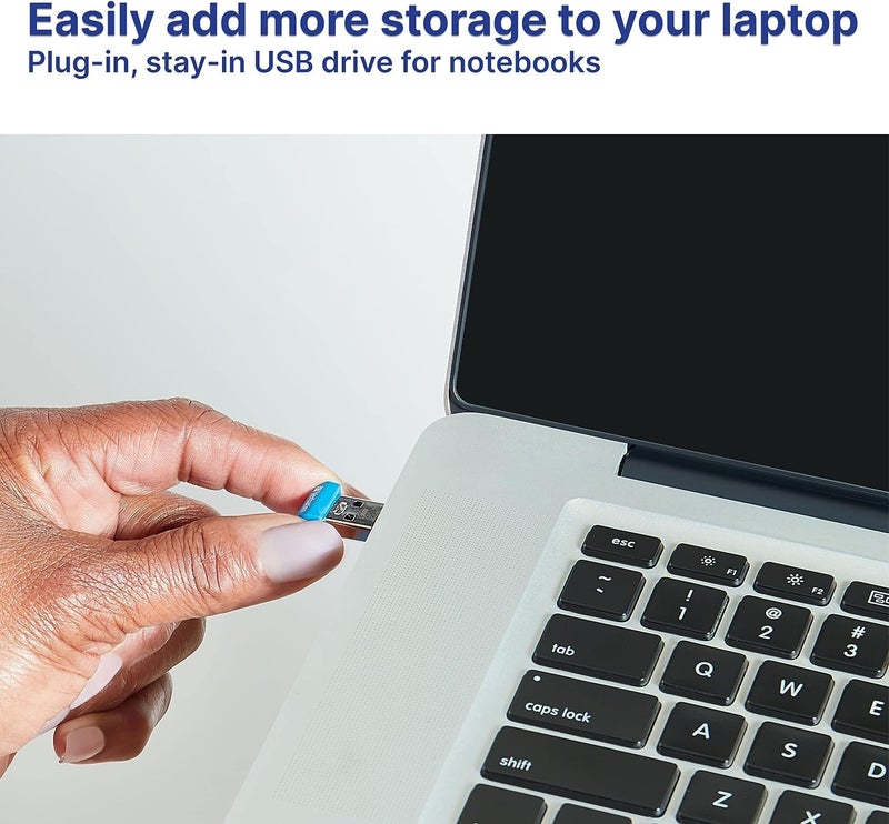 Verbatim 32GB Store 'n' Stay Nano USB 3.2 Gen 1 Flash Drive Snag-free Low Profile Thumb Drive - Blue - Image 5