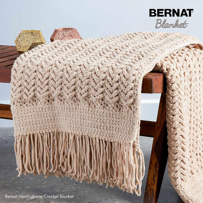 Bernat Blanket Pale Gray Yarn - 2 Pack of 300g/10.5oz - Polyester - 6 Super Bulky - 220 Yards - Knitting/Crochet - Image 4
