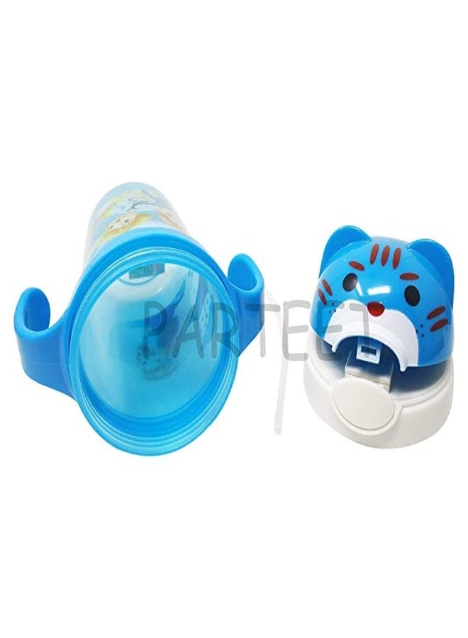 PARTEET Cartoon Printed Plastic Sipper for Kids BPA Free, 500 ML (Sky Blue) - Image 5