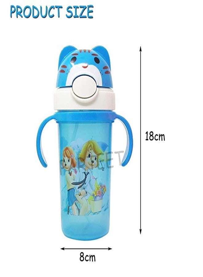 PARTEET Cartoon Printed Plastic Sipper for Kids BPA Free, 500 ML (Sky Blue) - Image 4