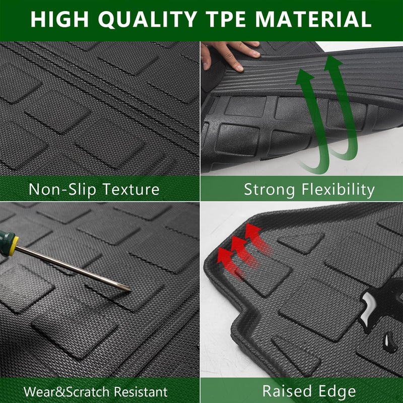 xipoqix TPE Cargo Liner for 2018-2023 Subaru Crosstrek/Impreza Hatchback - Trunk Mat & Backrest Mat - Image 4