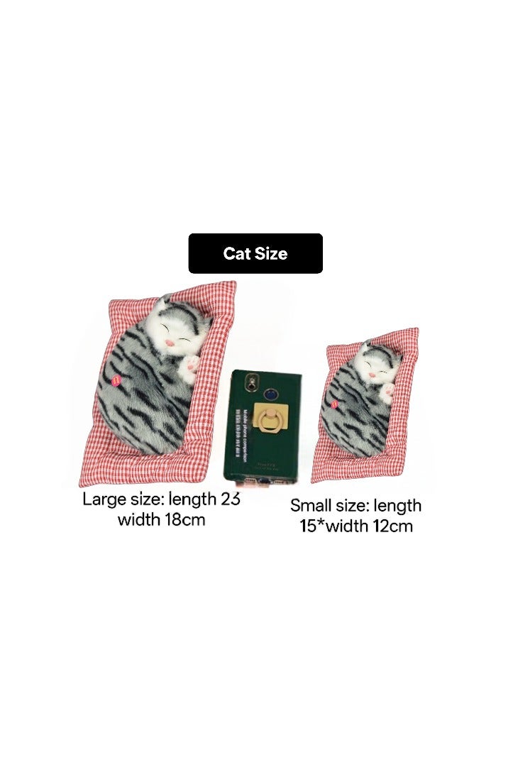 A.M Display Mold Sleeping Cat Design Purifying Air Plastic Cartoon Simulation Animal Model for Car - Image 2