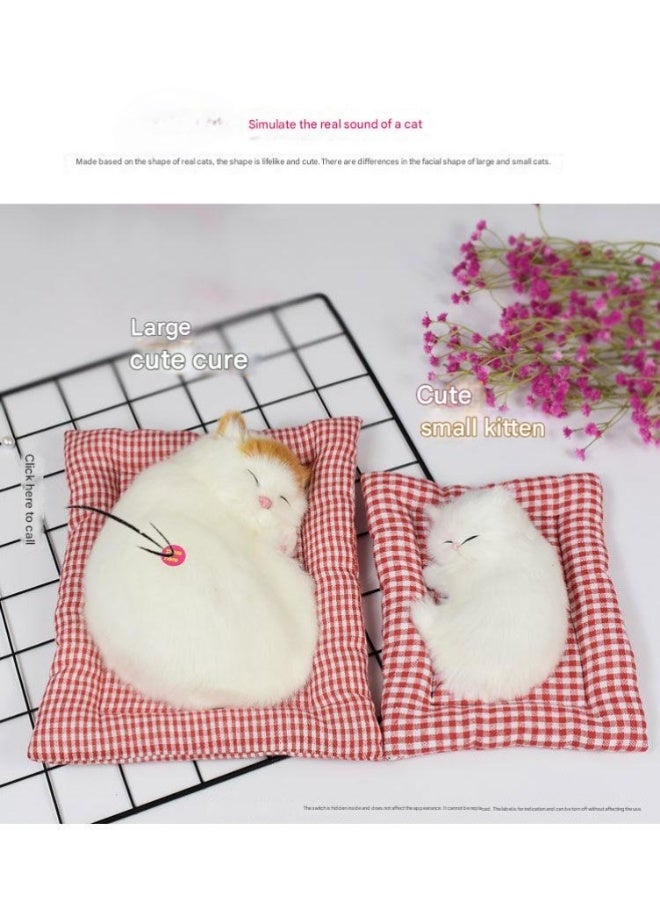 A.M Display Mold Sleeping Cat Design Purifying Air Plastic Cartoon Simulation Animal Model for Car - Image 5