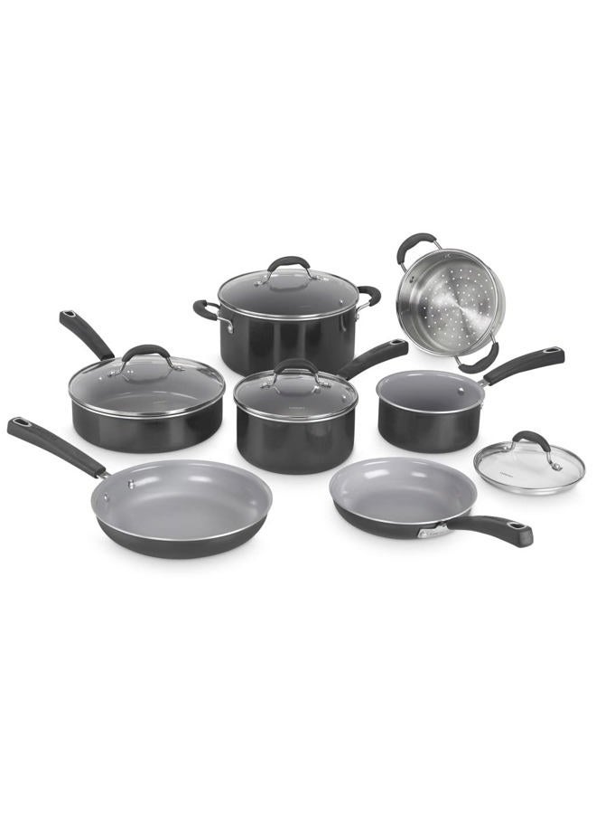 Cuisinart طقم أواني الطهي كويزينارت أدفانتج سيراميكا XT متوسط أسود 54C-11BK - Image 1