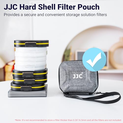 JJC Hard Shell Lens Filter Pouch Case for 10 Circular Filters Up to 67mm Dustproof WaterResistant Camera Lens Filter Storage Wallet for ND UV CPL Filter - Image 3