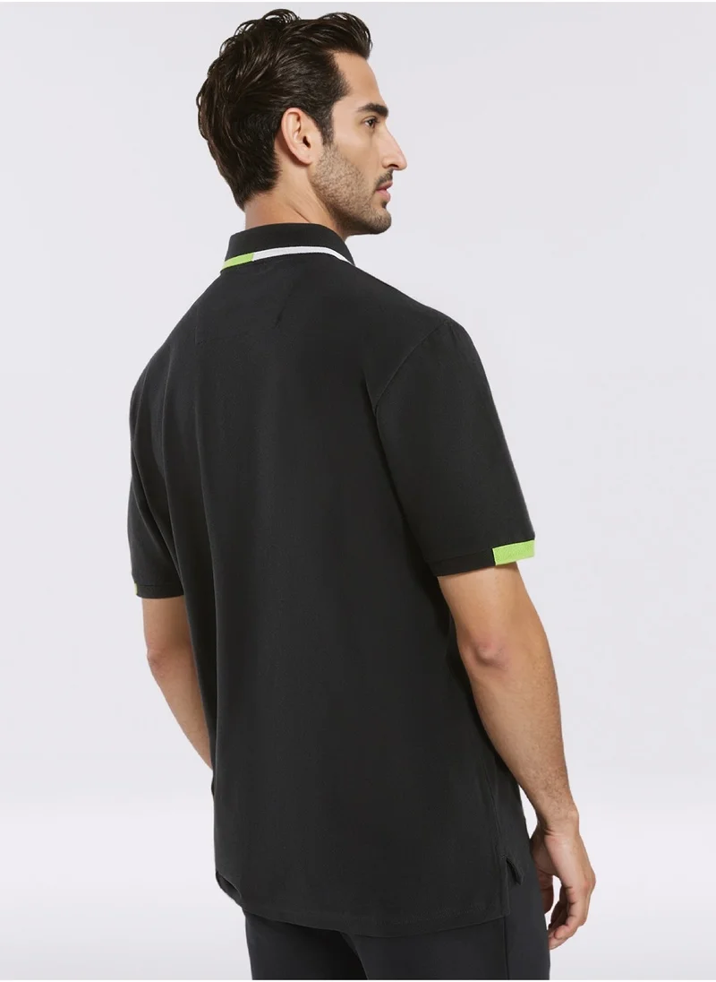 نوتيكا تيشيرت بولو قطن بريميوم بشعار مطبوع بقصة عادية