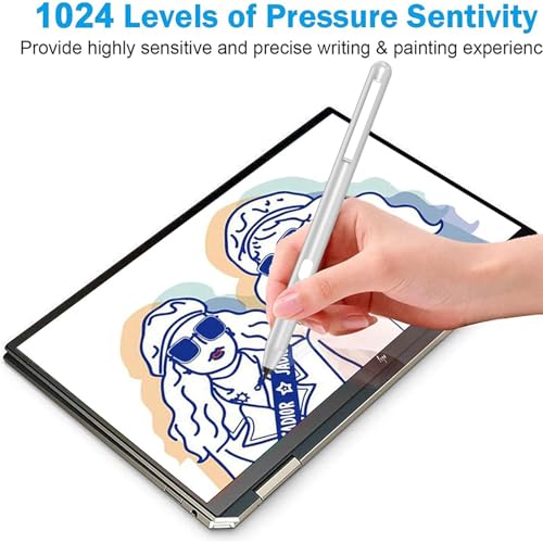 AZX Stylus Pen for HP Omnibook, Pen for HP Envy x360 Pavilion x360 Specter x360 Touchscreen Laptops with 2500h Battery Life Palm Rejection & 1024 Pressure Sensitivity - Image 4