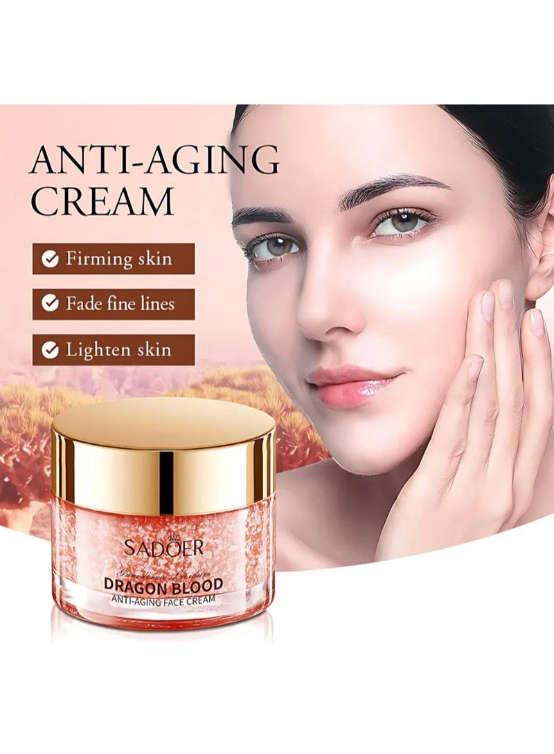 SADOER Dragon Blood Anti Ageing Cream Wrinkle Repair Firming Moisturizing Face Cream for Youthful Skin, 50g - Image 2