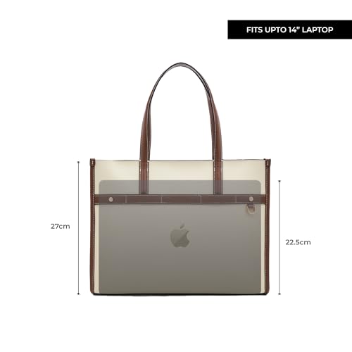 Miraggio Marcy Solid Tote Bag for Women with Detachable Pouch Pocket - Image 3