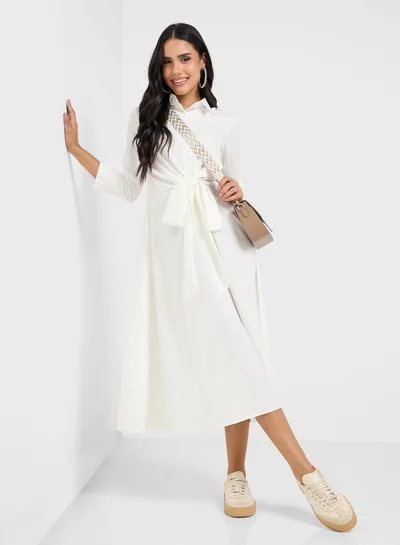 Ginger Tie-Waist Shirtdress