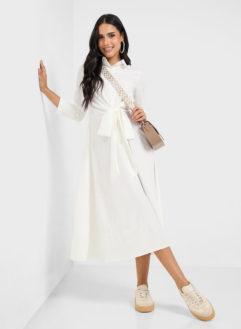 Ginger Tie-Waist Shirtdress  - Image 1