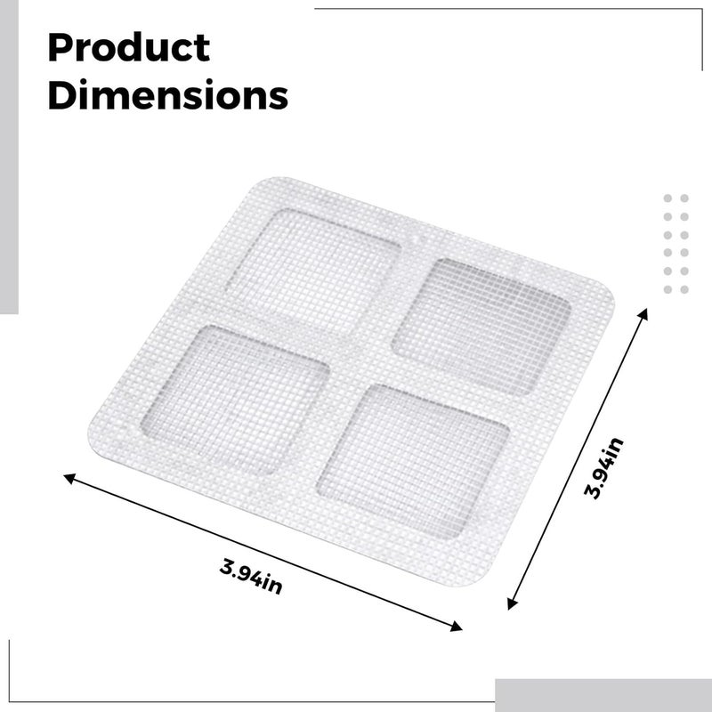 30 Pcs Anti-Clogging Shower Drain Hair Strainer Stickers, 3.9 In, Bathroom Drain Trap Cover, Fine Mesh, Easy Install Gray - Image 3