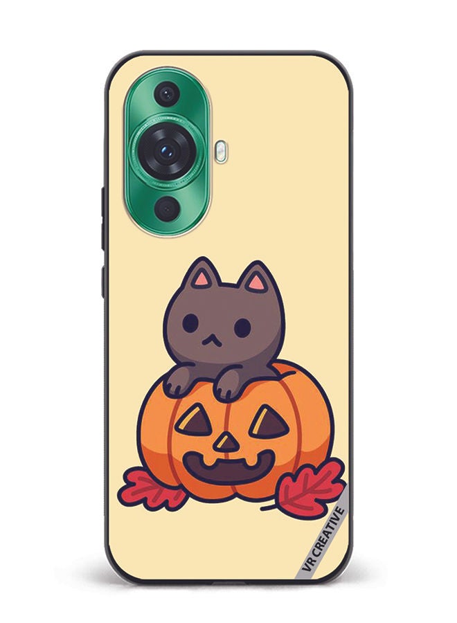 VR CREATIVE Protective Case Cover For Huawei nova 11 Cat In A Pumpkin Design Multicolour - Image 1